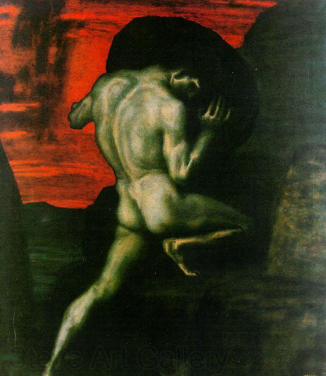Franz von Stuck Sisyphus Spain oil painting art